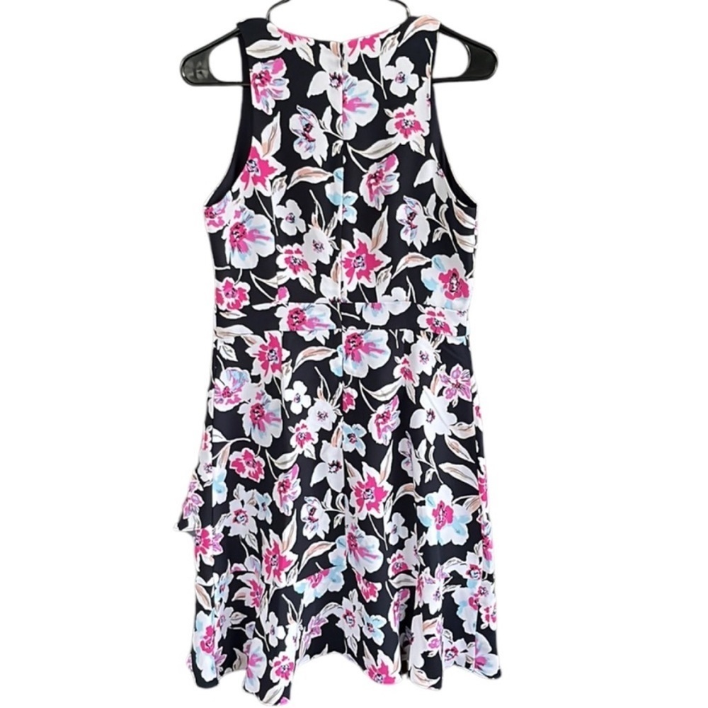 Like New Banana Republic Ruffled Hem Floral Dress Size 4 - Picture 3 of 11